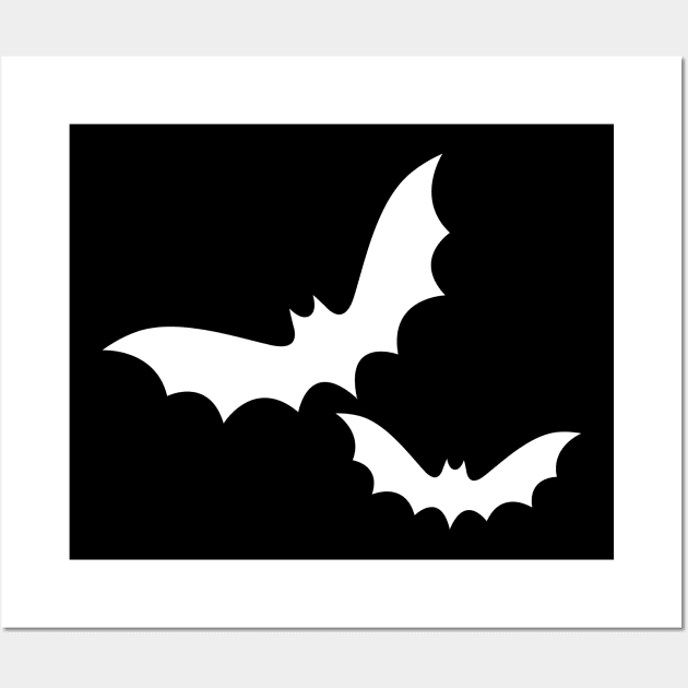 Flying Bats Minimal Design by minimal_dm Wall Art by Minimal DM